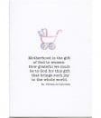 Motherhood is a Gift Baby Shower Card