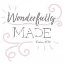 Scripture Swaddle: Wonderfully Made (Pink, 47x47)