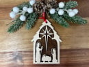 Ornament: Nativity (Wood Back)