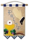 First Communion Banner Kit  9 in. x 12 in.  Praying Hands (Royal Blue accents)