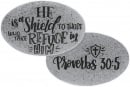 Proverb Stone:  He Is A Shield