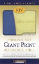 KJV Personal Size Giant Print Reference Bible (Blue & Green)