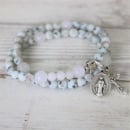 White Life Rox Rosary Bracelet (Small)