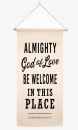 Hanging Banner: Almighty God Of Love (Canvas Scroll)