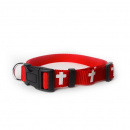 Red Non-Padded Cross Collar (Small)