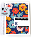 Spiral KJV New Testament Bible (Floral)