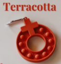 Decade Rosary Pop-It Keychain: Terracotta