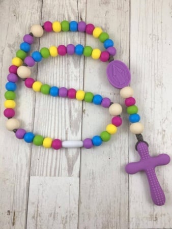 Purple Rainbow Soft Rosary