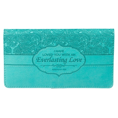 Turquoise "Everlasting Love" Checkbook Cover
