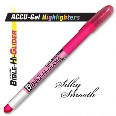 Highlighter Accu Gel Bible Hi Glider Pink