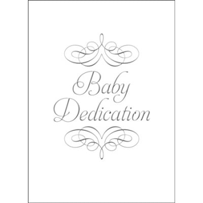 Baby Dedication Card:Silver Foil