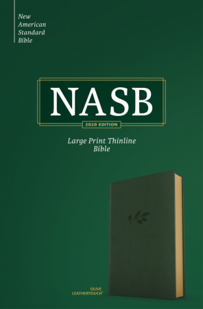 NASB Large Print Thinline Bible (Olive)