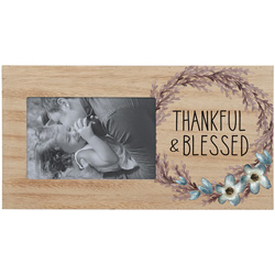 Frame: Thankful And Blessed (Wood)