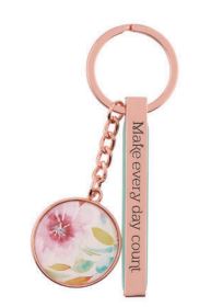 Keyring: Make Every Day Count (Pink Daisies)