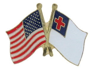 American & Christian Flags:Pin