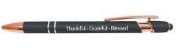 Pen: Thankful Grateful Blessed (Gun Metal Soft Touch)