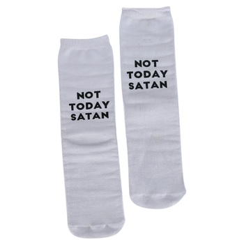 Not Today Satan Crew Socks