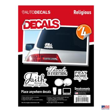 Religious Car Decals (Set of 4)