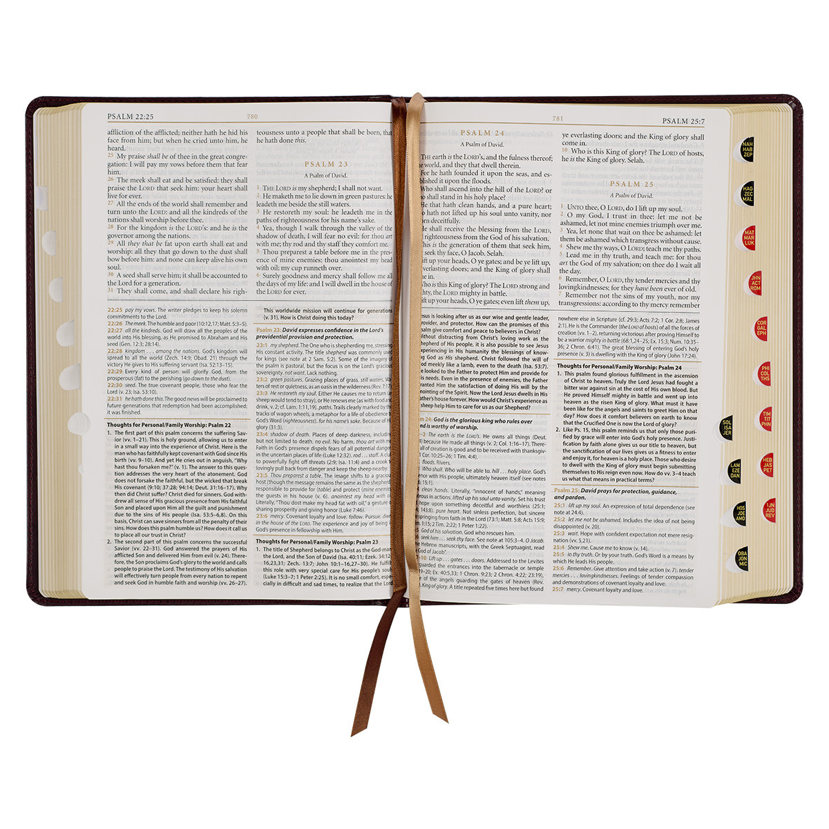 KJV Large Print Thumb Index Study Bible (Burgundy and Toffee) - KJV : Christian Art Gifts (Bible) |