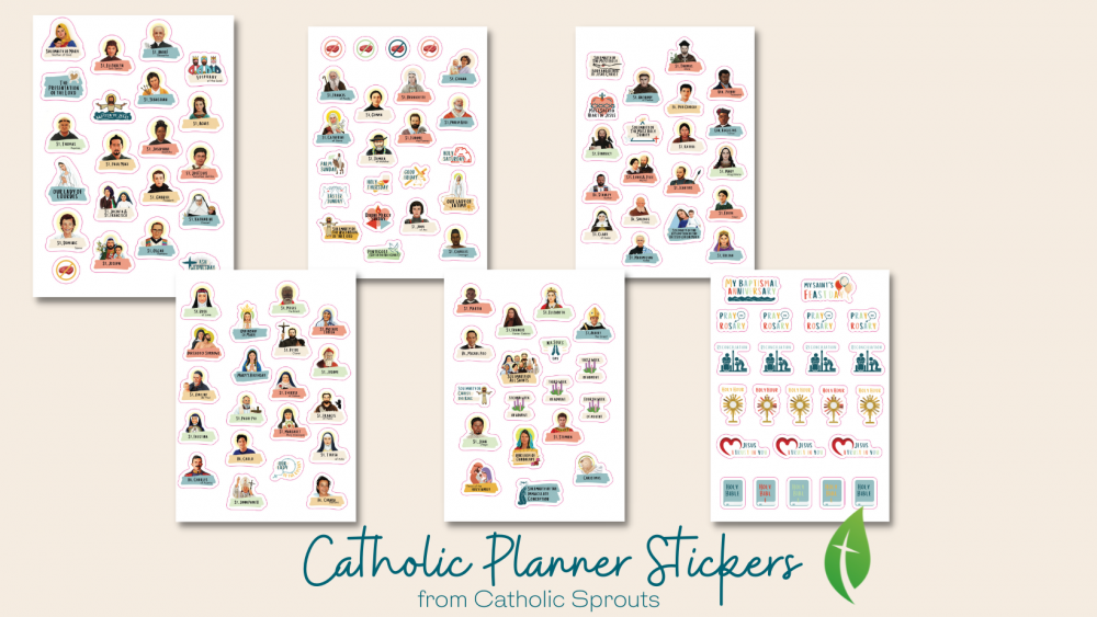 Catholic Planner Stickers - Catholic Sprouts (Catholic)