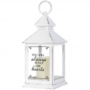 LED Candle Lantern: Always Be In Our Hearts (White)