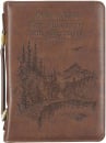 Bible Cover: Wings Like Eagles (Brown, Large)