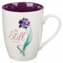 Mug: Be Still (Purple Bloom, 12 oz)