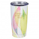 Travel Mug: Never Give Up (Citrus Leaves, Stainless Steel)