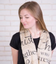 (Burgundy) Trust In The Lord Infinity Inspirational Scarf