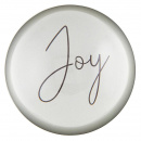 Glass Dome Paperweight: Joy (3.5" x 1.25")