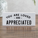 Tabletop Block: You Are Loved (5"x2")