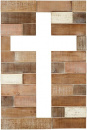 Wall Cross: Rustic Plank Cut Out 