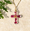 Saint Therese Cross (Rose & Gold)