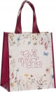 Tote: Give Thanks (Burgundy & White Floral, Large)