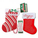 Scripture Candy: Jesus Candy Cane Stocking (Ornament Tin with Hangtag)