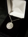 St. Michael 18" Silver Plated Necklace