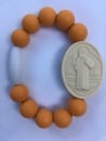 Orange Kids St. Benedict Medallion Bracelet
