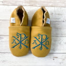 Emmaus Crib Shoes: Yellow (0-6 mos)