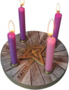 Mini Advent Candle Holder: Hope, Peace, Faith, Joy