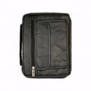Black Leather Bible Cover (Large)