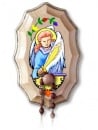 St. Michael The Archangel Wooden Rosary Holder
