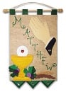 First Communion Banner Kit  9 in. x 12 in.  Praying Hands (Emerald Green accents)