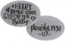 Proverb Stone:  Heart At Peace