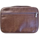 Distressed Leather-Look Brown Bible Cover