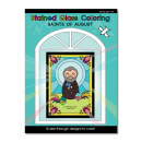 Stained Glass Coloring Book- August Saints