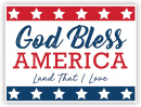 Yard Sign: God Bless America (24x18)