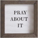 Word Board: Pray About It (6" Square)