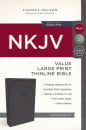 NKJV Large Print Thinline Bible (Charcoal)