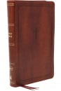 NKJV Large Print End-of-Verse Reference Bible (Brown, Leathersoft)