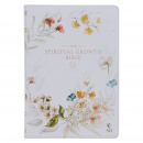 NLT Spiritual Growth Bible (White Floral)